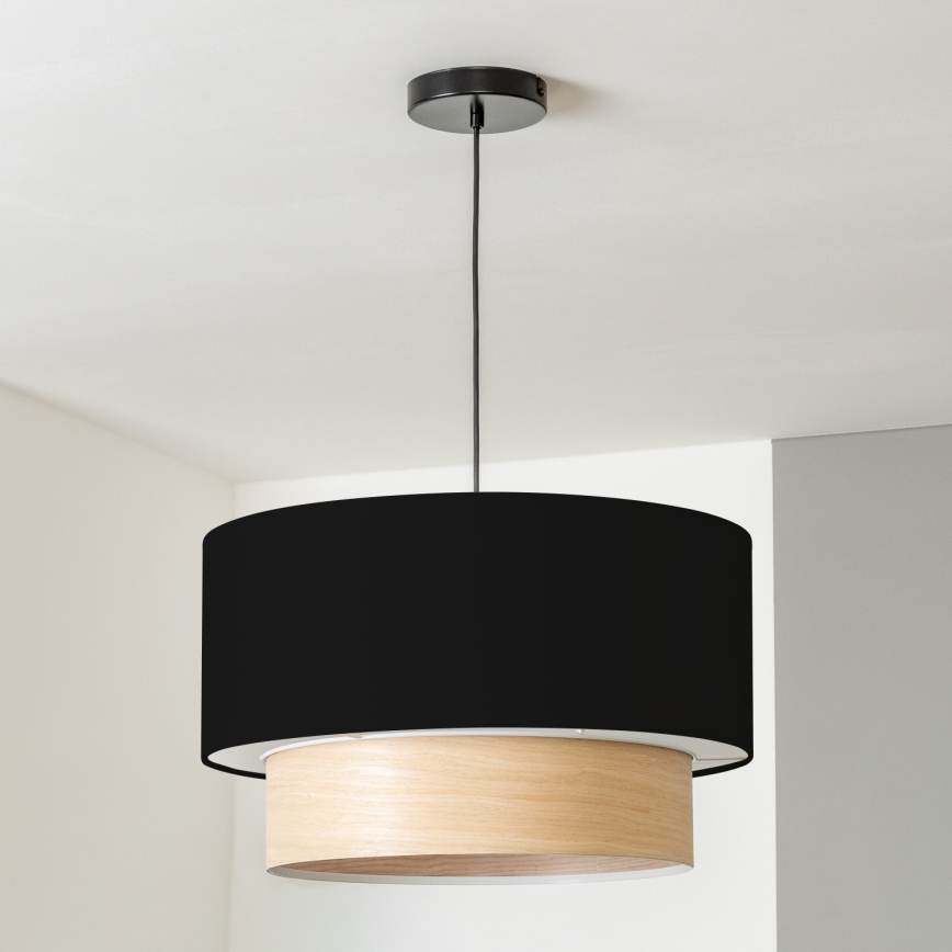 Brilagi - LED lustra uz troses CERIA 1xE27/40W/230V Ø 50 cm melna/bēša