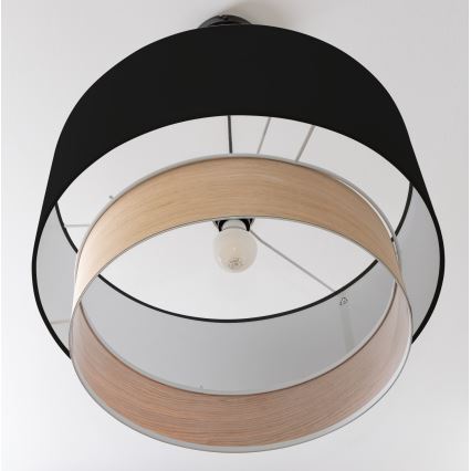 Brilagi - LED lustra uz troses CERIA 1xE27/40W/230V Ø 50 cm melna/bēša