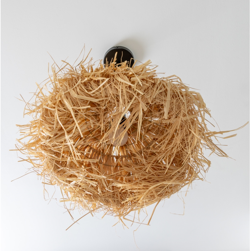 Brilagi - LED lustra uz troses CERIA BOHO 1xE27/40W/230V Ø 40 cm rafija