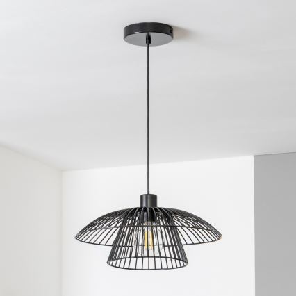 Brilagi - LED lustra uz troses CERIA WIRE 1xE27/40W/230V Ø 38 cm melna