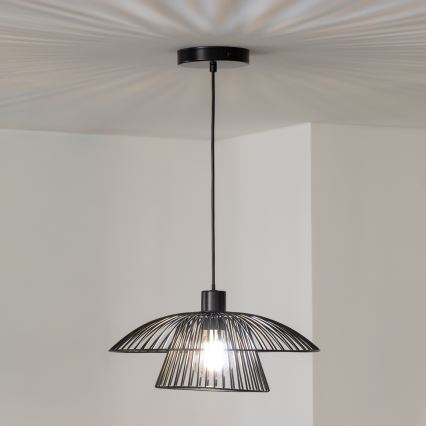 Brilagi - LED lustra uz troses CERIA WIRE 1xE27/40W/230V Ø 38 cm melna