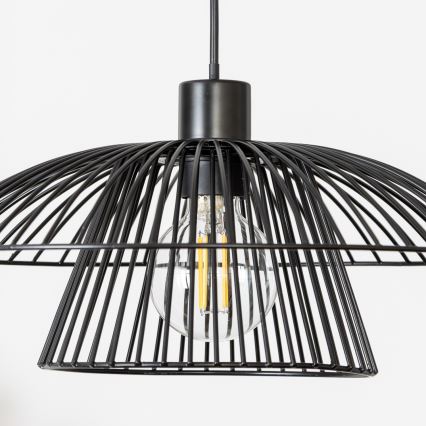 Brilagi - LED lustra uz troses CERIA WIRE 1xE27/40W/230V Ø 38 cm melna