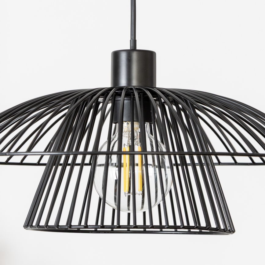 Brilagi - LED lustra uz troses CERIA WIRE 1xE27/40W/230V Ø 38 cm melna