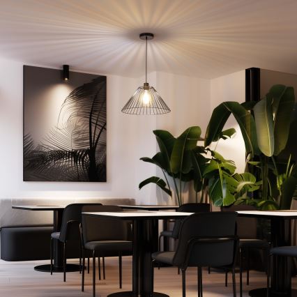 Brilagi - LED lustra uz troses CERIA WIRE 1xE27/40W/230V Ø 45 cm melna