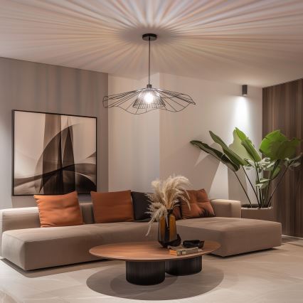 Brilagi - LED lustra uz troses CERIA WIRE 1xE27/40W/230V Ø 80 cm melna