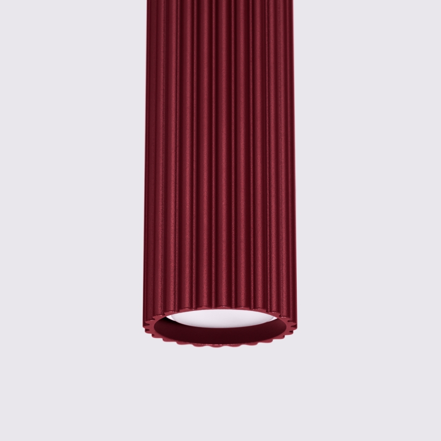 Brilagi - LED lustra uz troses CRESTO 1xGU10/10W/230V burgundijas sarkana