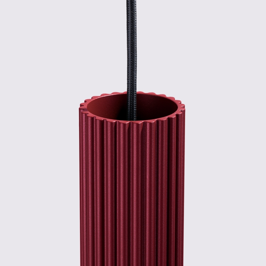 Brilagi - LED lustra uz troses CRESTO 1xGU10/10W/230V burgundijas sarkana