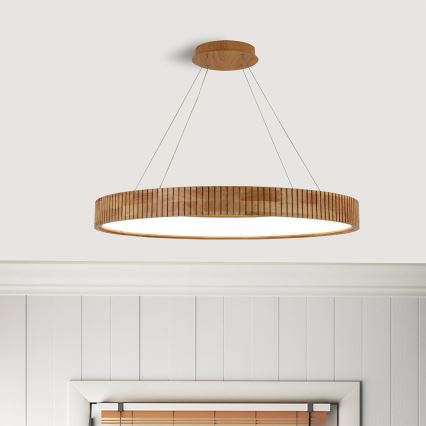 Brilagi - LED lustra uz troses FALCON WOOD MODERN LED/60W/230V 3000/4000/6000K Ø 80 cm koka