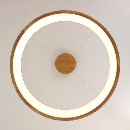 Brilagi - LED lustra uz troses FALCON WOOD MODERN LED/60W/230V 3000/4000/6000K Ø 80 cm koka