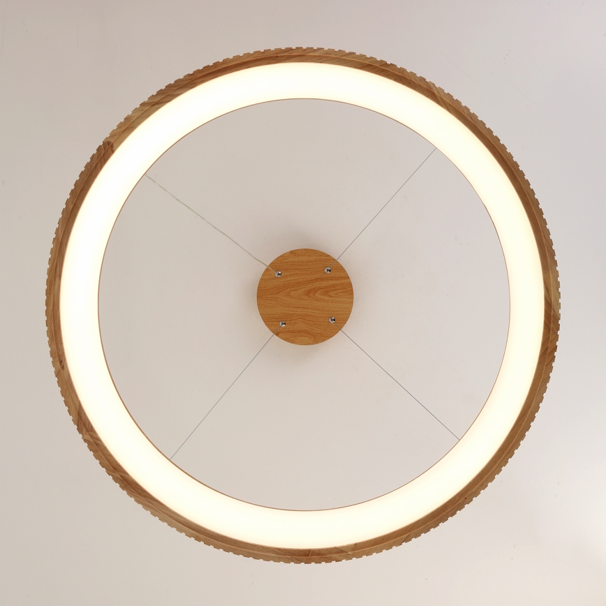 Brilagi - LED lustra uz troses FALCON WOOD MODERN LED/60W/230V 3000/4000/6000K Ø 80 cm koka