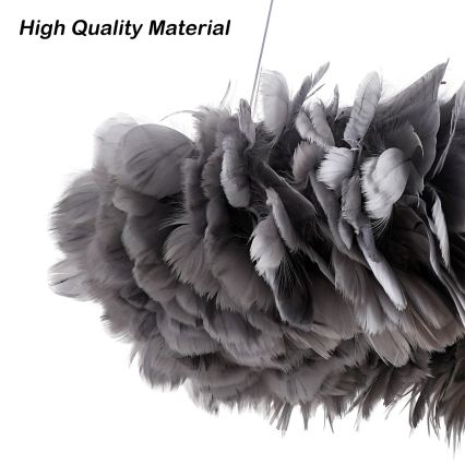 BRILAGI - LED lustra uz troses FEATHER 3xE27/40W/230V + 3xLED/3W Ø 50 cm pelēka