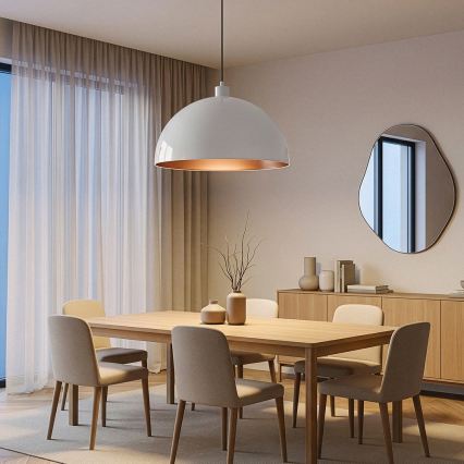BRILAGI - LED lustra uz troses METALO 1xE27/40W/230V Ø 60 cm balta/miedzaina