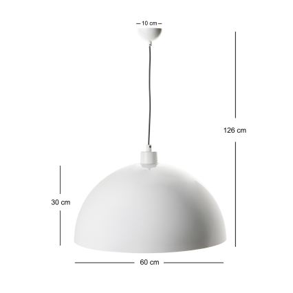 BRILAGI - LED lustra uz troses METALO 1xE27/40W/230V Ø 60 cm balta/miedzaina