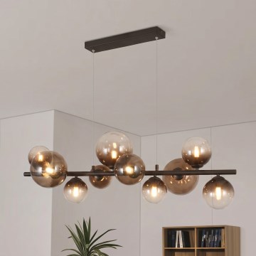 Brilagi - LED lustra uz troses MILLA 10xG9/3W/230V brūna/dūmaina brūna