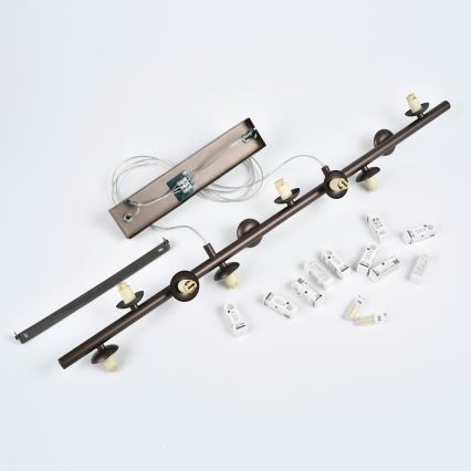 Brilagi - LED lustra uz troses MILLA 10xG9/3W/230V brūna/dūmaina brūna