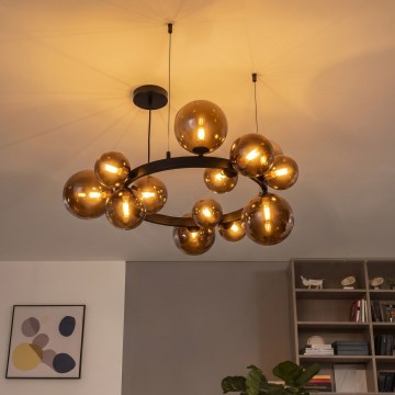 Brilagi - LED lustra uz troses MILLA 15xG9/3W/230V brūna/dūmakaina brūna