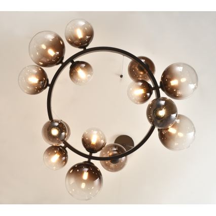 Brilagi - LED lustra uz troses MILLA 15xG9/3W/230V brūna/dūmakaina brūna