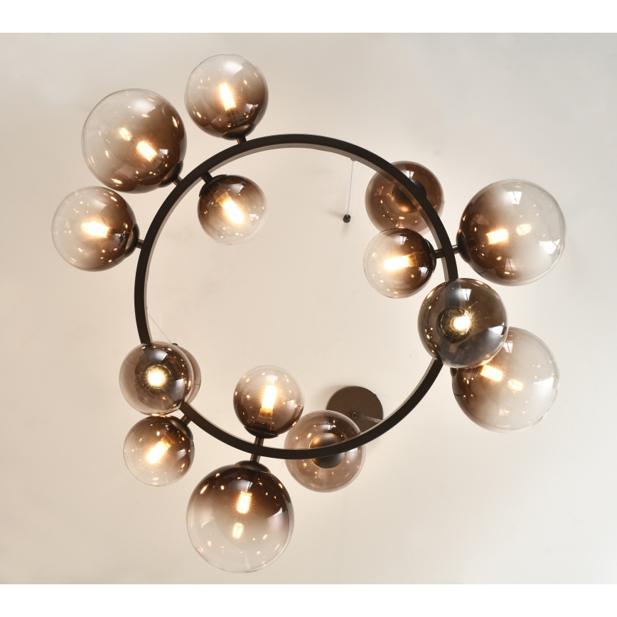 Brilagi - LED lustra uz troses MILLA 15xG9/3W/230V brūna/dūmakaina brūna