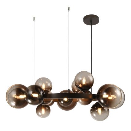 Brilagi - LED lustra uz troses MILLA 15xG9/3W/230V brūna/dūmakaina brūna