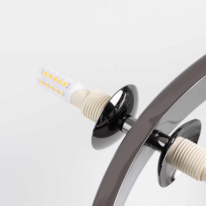 Brilagi - LED lustra uz troses MILLA 15xG9/3W/230V melns hroms/dūmaina