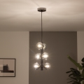 Brilagi - LED lustra uz troses MILLA 6xG9/3W/230V melns hroms/dūmakains