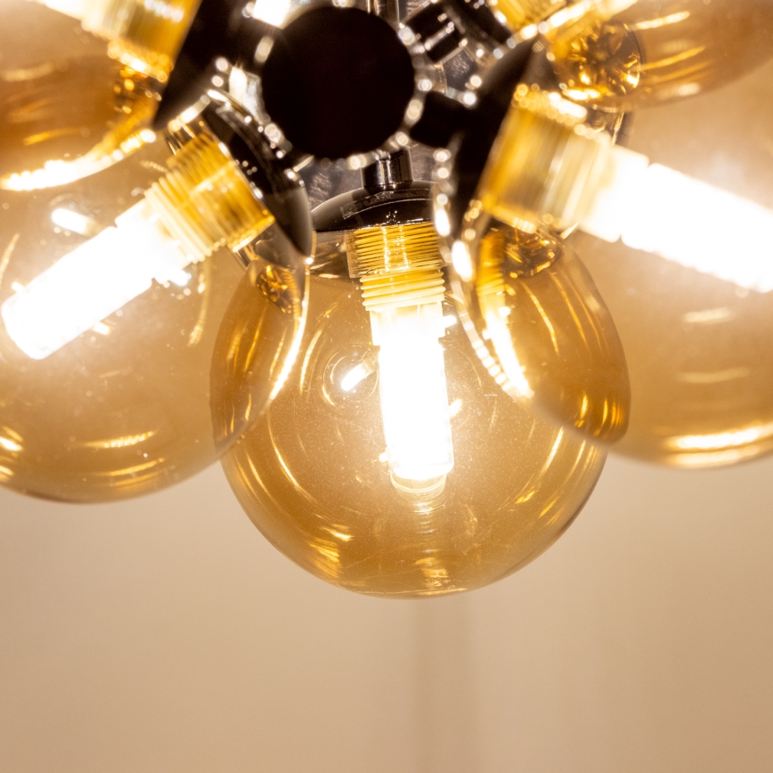 Brilagi - LED lustra uz troses MILLA 6xG9/3W/230V melns hroms/zelta