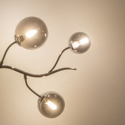 Brilagi - LED lustra uz troses MISTEL 6xG9/3W/230V melns hroms/dūmaina