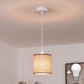 BRILAGI - LED lustra uz troses NUBILA 1xE27/60W/230V Ø 14 cm balta/brūna