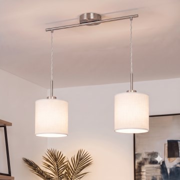 Brilagi - LED lustra uz troses NUBILA 2xE27/60W/230V balta