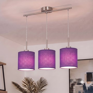 Brilagi - LED lustra uz troses NUBILA 3xE27/60W/230V violeta