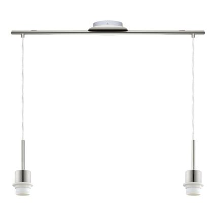 BRILAGI - LED lustra uz troses RETRO GLASS 2xE27/60W/230V matēts hroms/dūmakaini pelēks