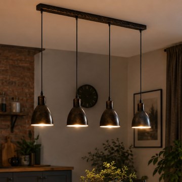 Brilagi - LED lustra uz troses RIDDY 4xE27/60W/230V vara/patina