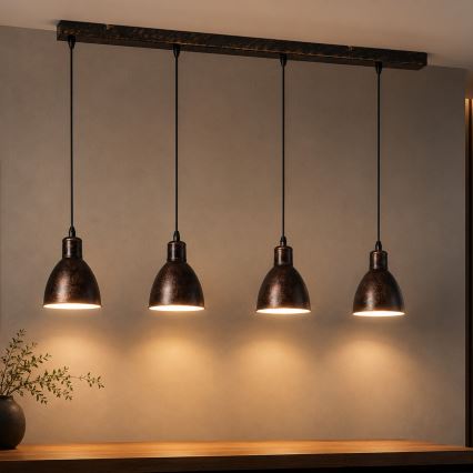 Brilagi - LED lustra uz troses RIDDY 4xE27/60W/230V vara/patina
