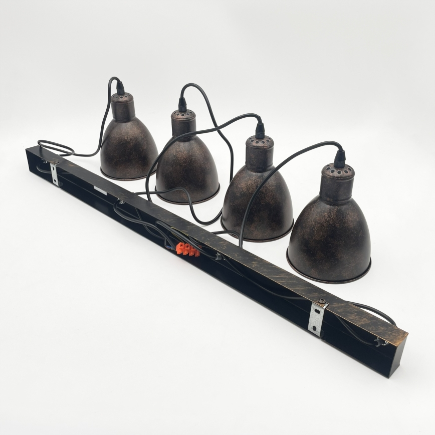 Brilagi - LED lustra uz troses RIDDY 4xE27/60W/230V vara/patina