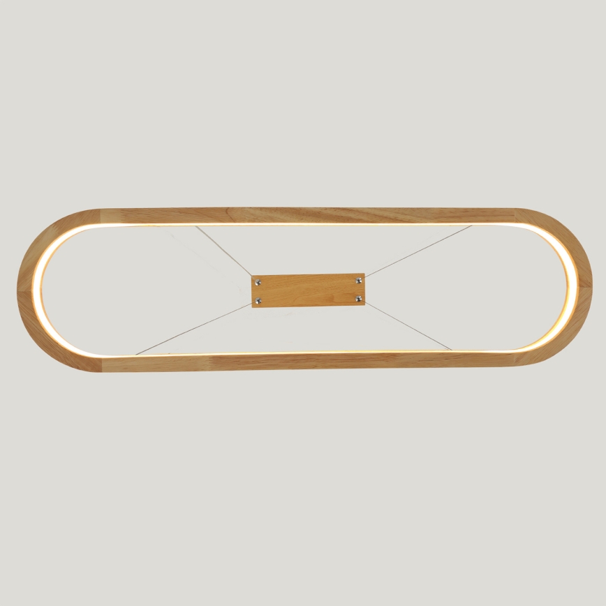 Brilagi - LED lustra uz troses UMEA WOOD LED/30W/230V 70x20 cm no kaučuka koka