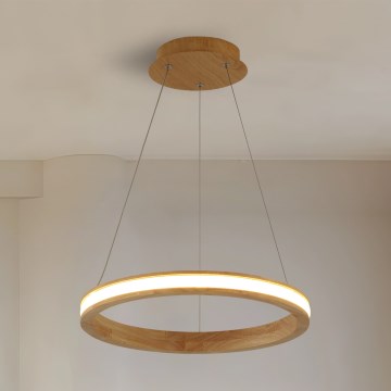 Brilagi - LED lustra uz troses UMEA WOOD LED/30W/230V Ø 40 cm kaučuka koks