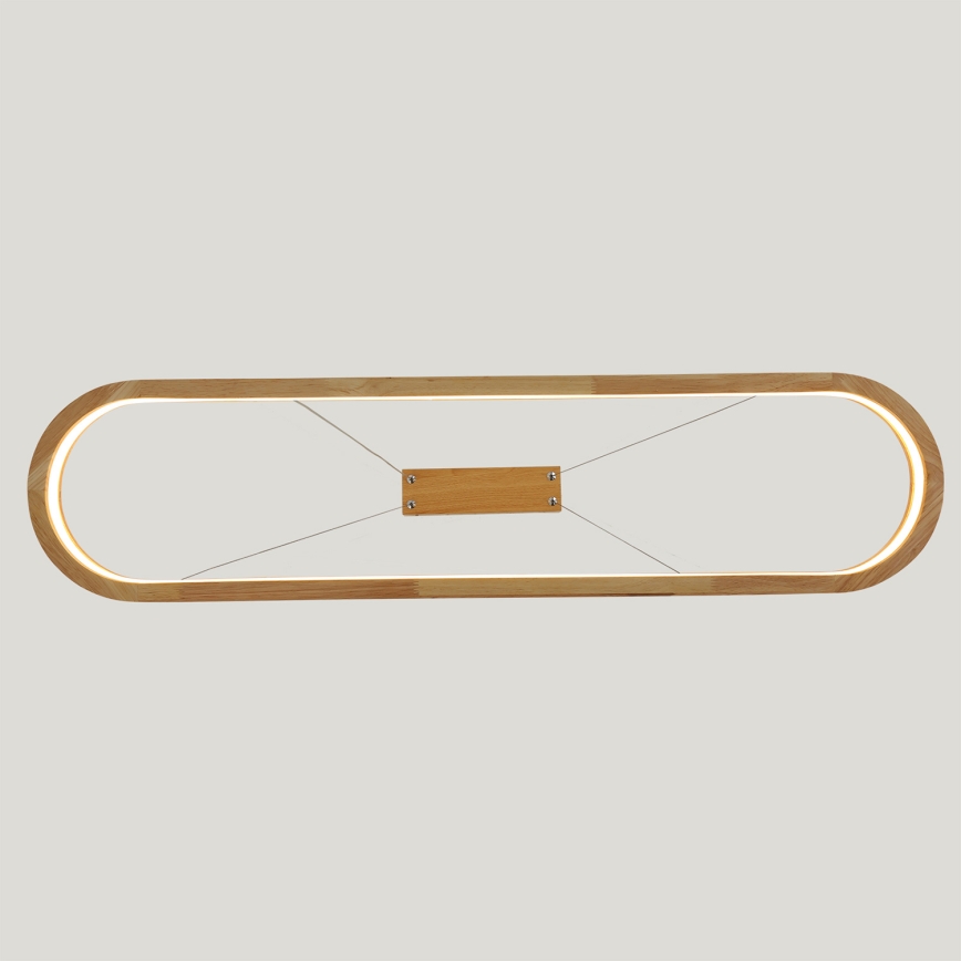 Brilagi - LED lustra uz troses UMEA WOOD LED/40W/230V 90x22 cm no gumkoka