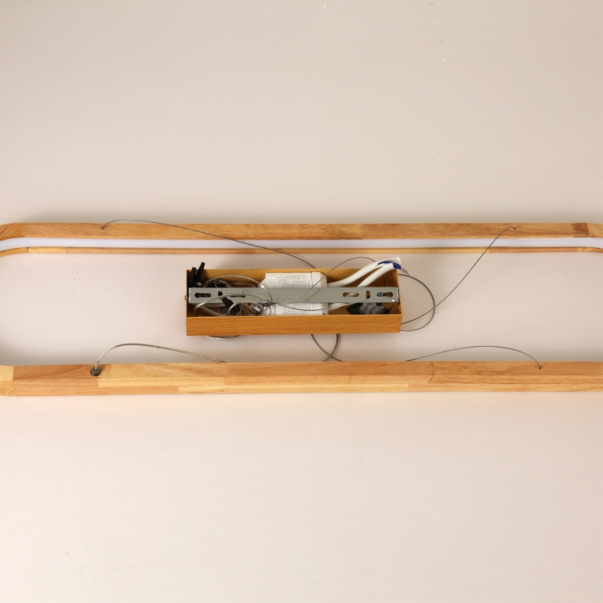 Brilagi - LED lustra uz troses UMEA WOOD LED/40W/230V 90x22 cm no gumkoka