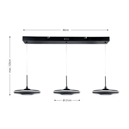 Brilagi - LED lustra uz troses VERANO 3xLED/15W/230V