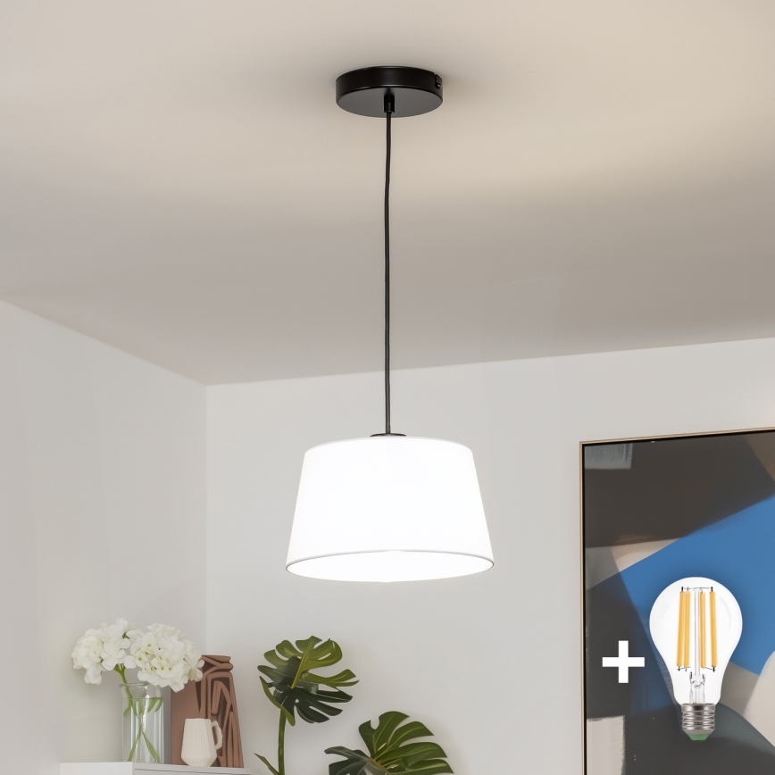 Brilagi - LED lustra uz vada CERIA 1xE27/40W/230V Ø 25 cm balta