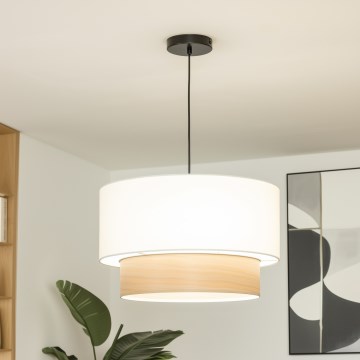 Brilagi - LED lustra uz vada CERIA 1xE27/40W/230V Ø 50 cm balta/bēša