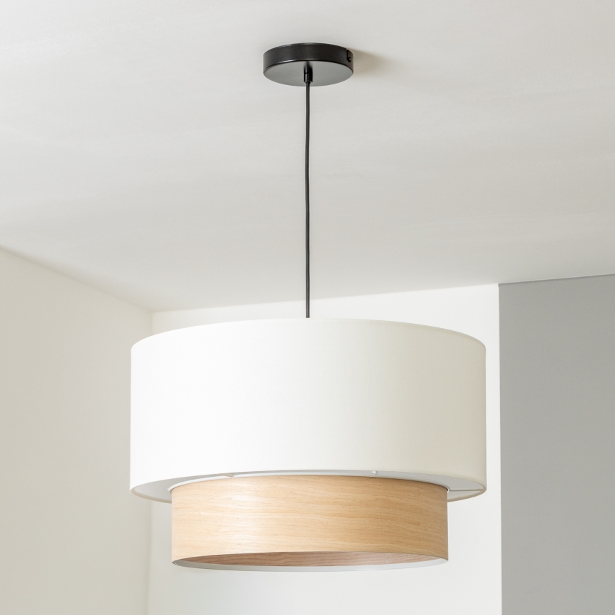 Brilagi - LED lustra uz vada CERIA 1xE27/40W/230V Ø 50 cm balta/bēša