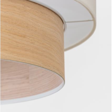 Brilagi - LED lustra uz vada CERIA 1xE27/40W/230V Ø 50 cm balta/bēša