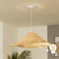 Brilagi - LED lustra uz vada CERIA BOHO 1xE27/40W/230V Ø 100 cm rotangs