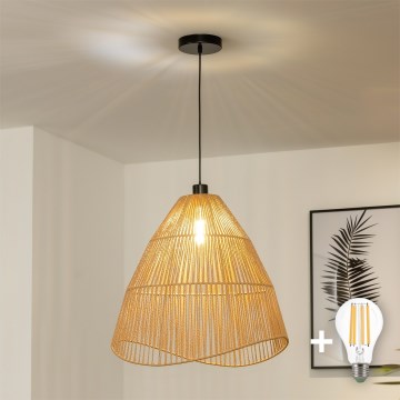Brilagi - LED lustra uz vada CERIA BOHO 1xE27/40W/230V Ø 50 cm brūna