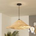Brilagi - LED lustra uz vada CERIA BOHO 1xE27/40W/230V Ø 70 cm, no rotanga