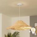 Brilagi - LED lustra uz vada CERIA BOHO 1xE27/40W/230V Ø 70 cm ratāns