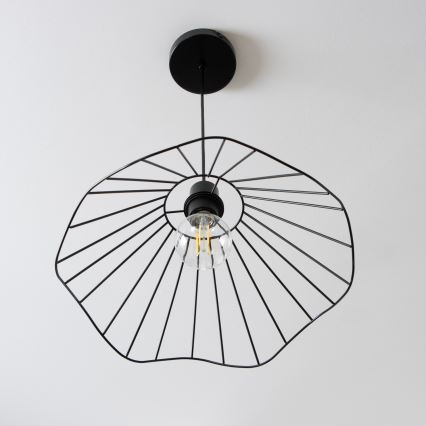 Brilagi - LED lustra uz vada CERIA WIRE 1xE27/40W/230V diametrs 40 cm melna
