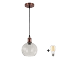BRILAGI - LED lustra uz vada RETRO GLASS 1xE27/60W/230V Ø 25 cm vara/caurspīdīga