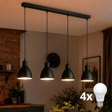BRILAGI - LED lustra uz vada RIDDY 4xE27/60W/230V melna